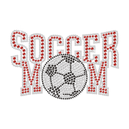 Crystal Rhinestone Soccer Mom Hotfix Motif for t shirt